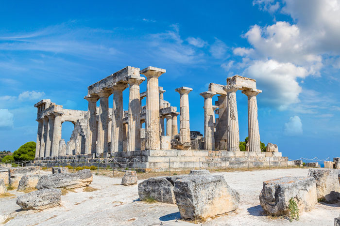 333 SH Aphaia temple on Aegina island By S F NEW!