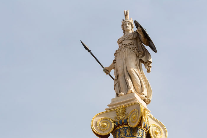 339 Athena Statue Academy Athens DP vverne NEW!